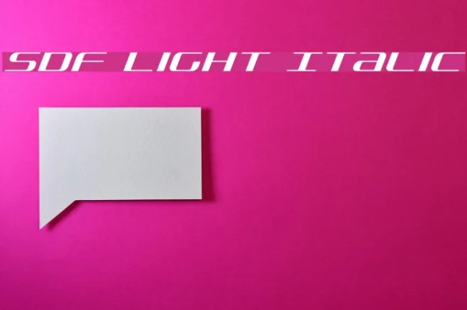 SDF Light Italic Example 2