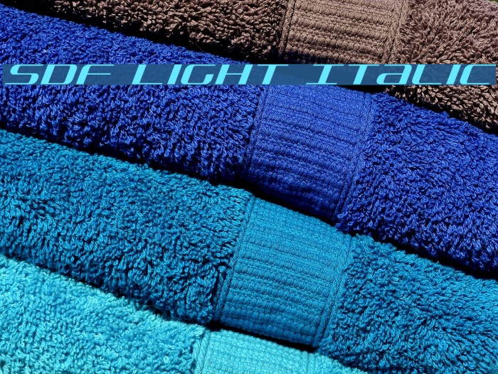 SDF Light Italic Font examples