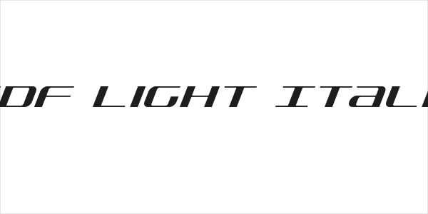 SDF Light Italic Logo
