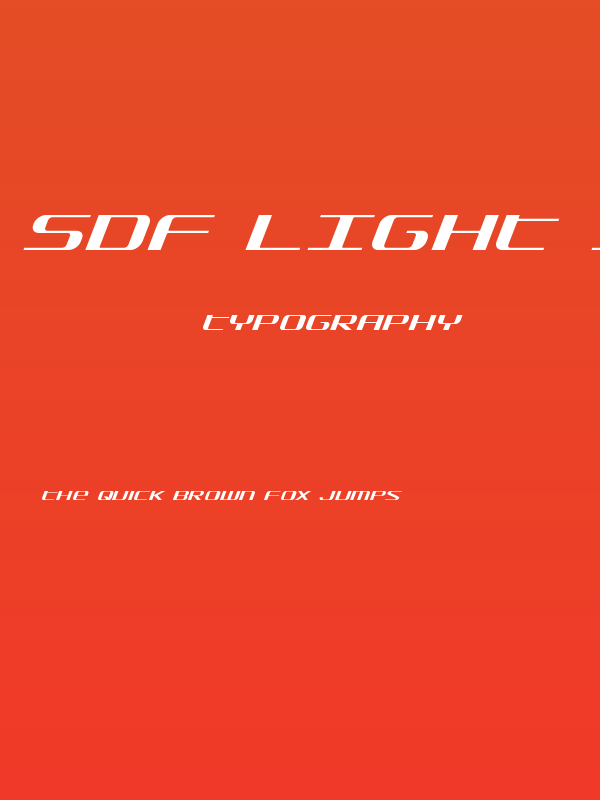 SDF Light Italic Poster