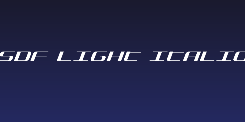 SDF Light Italic Social Header