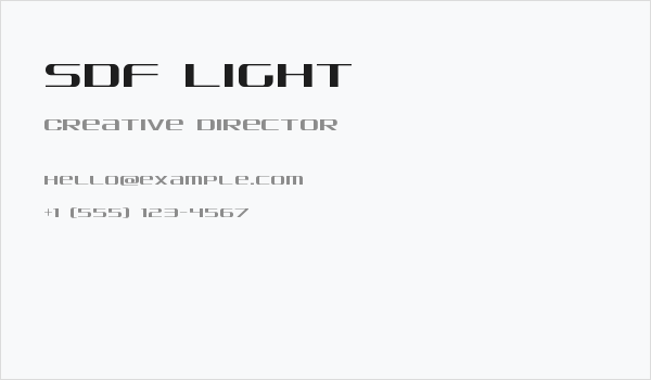 SDF Light Business Card