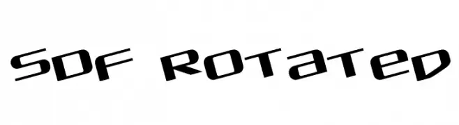 SDF Rotated  تنزيل الخطوط