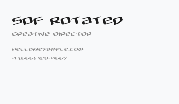 SDF Rotated Business Card