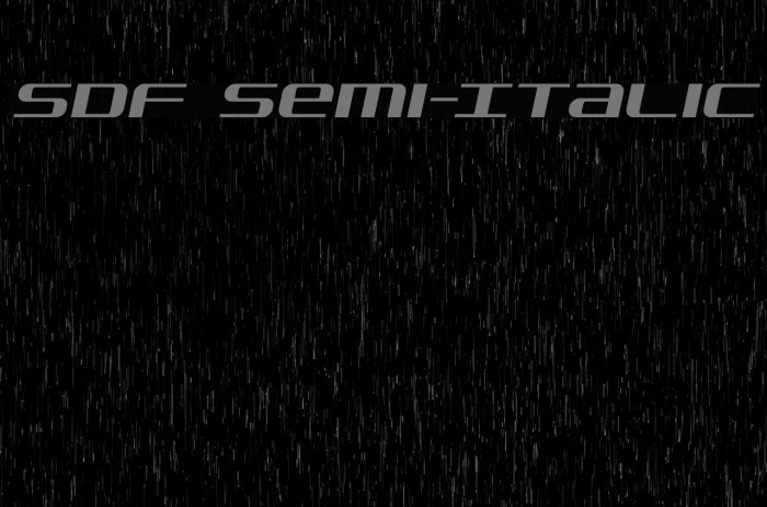 SDF Semi-Italic Font examples
