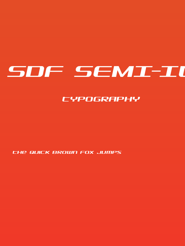 SDF Semi-Italic Poster