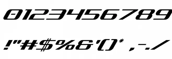 SDF Super-Italic Font OTHER CHARS