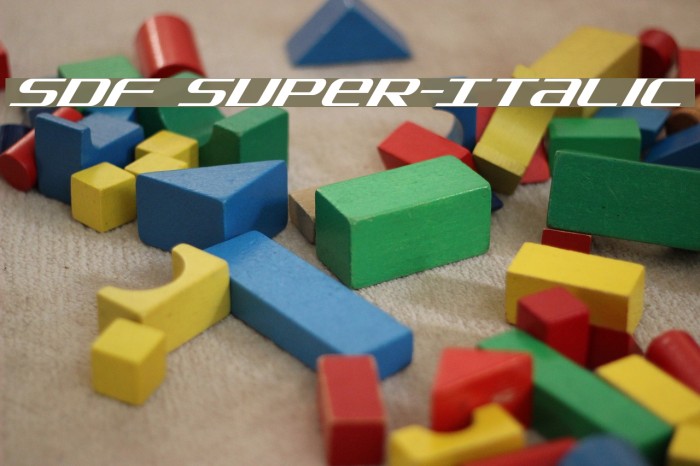 SDF Super-Italic Font examples