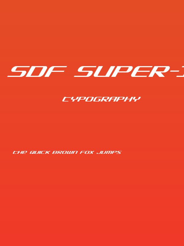 SDF Super-Italic Poster