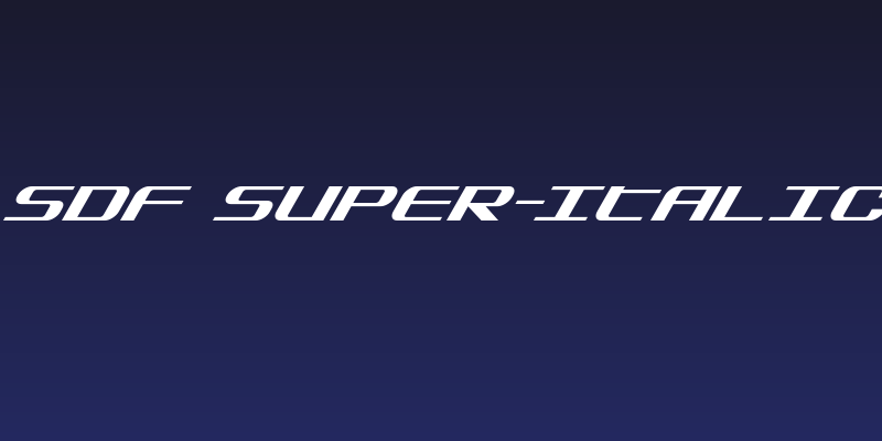 SDF Super-Italic Social Header