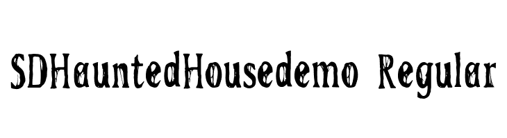 SDHauntedHousedemo Regular  les polices de caractères gratuit tlcharger