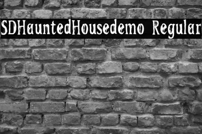 SDHauntedHousedemo Regular خط examples