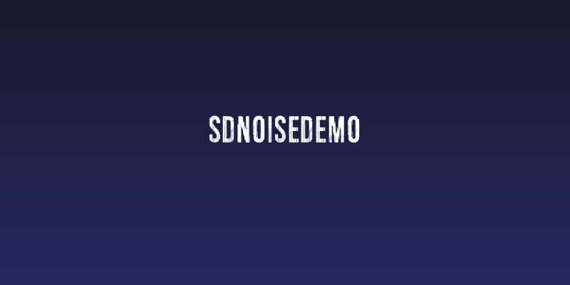 SDNoiseDemo Social Header