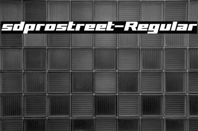 sdprostreet-Regular Font examples