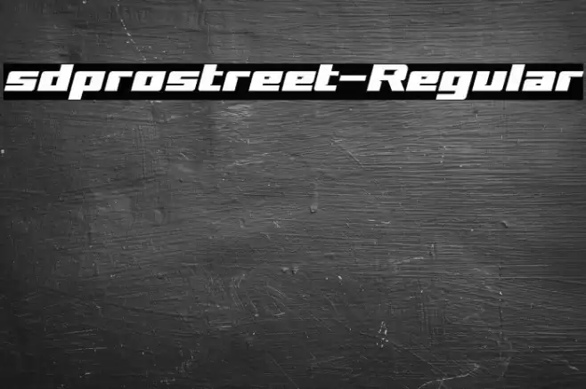 sdprostreet-Regular Font examples