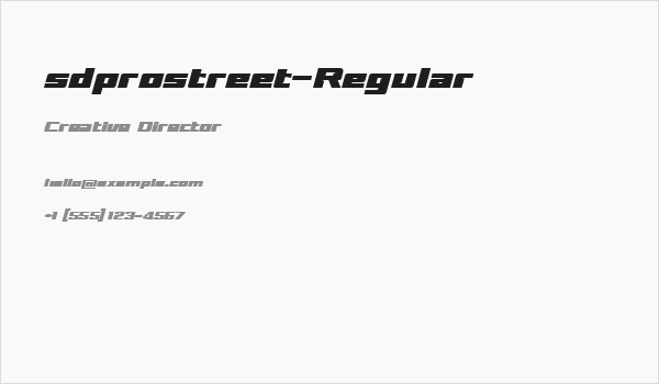 sdprostreet-Regular Business Card