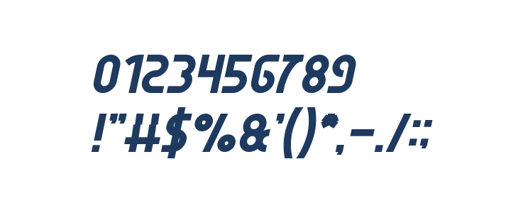 SEBA Bold Italic Other Characters