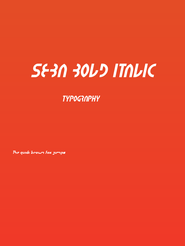 SEBA Bold Italic Poster