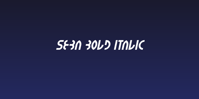 SEBA Bold Italic Social Header