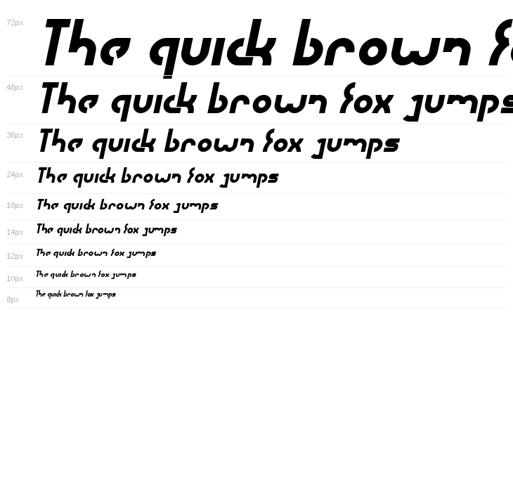 SEBA Bold Italic Waterfall