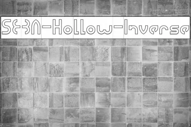 SEBA-Hollow-Inverse Font examples
