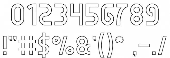 SEBA-Hollow Font OTHER CHARS