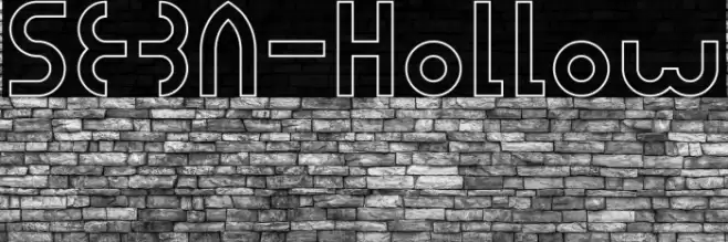 SEBA-Hollow Font examples