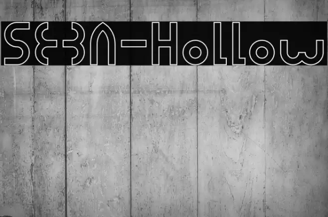 SEBA-Hollow Font examples