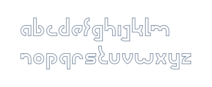 SEBA-Hollow Lowercase