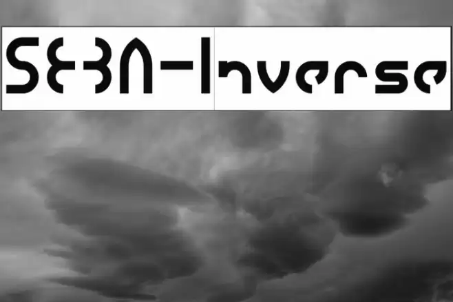 SEBA-Inverse Font examples