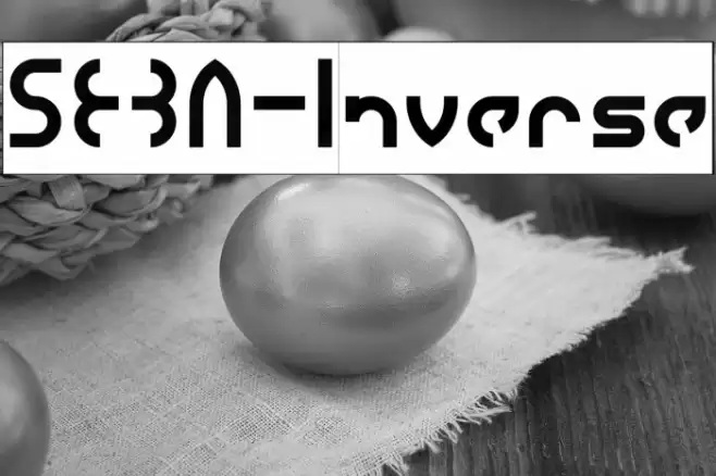 SEBA-Inverse Font examples