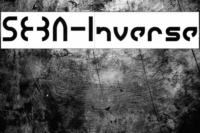 SEBA-Inverse Font examples
