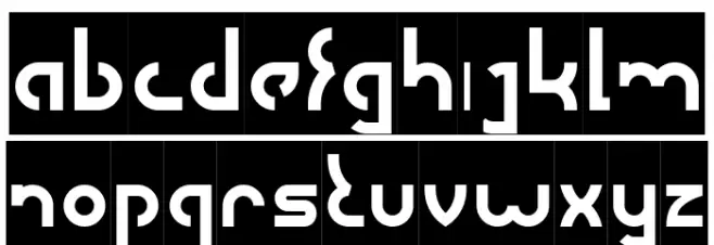 SEBA-Inverse Font Litere mici