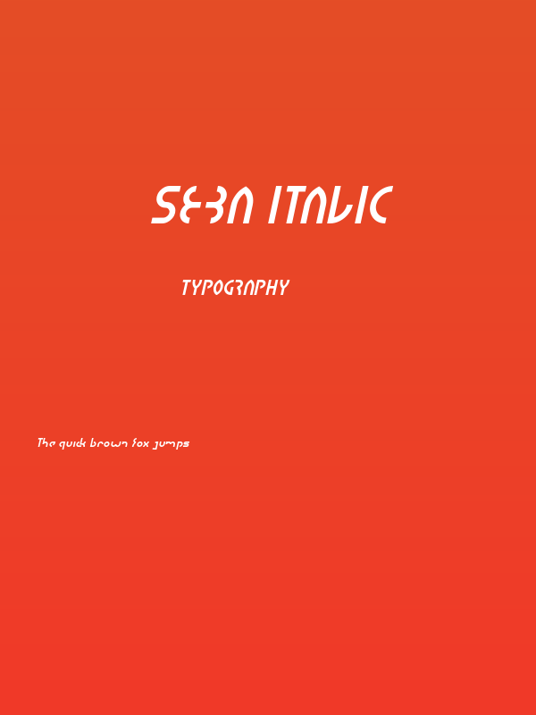 SEBA Italic Poster