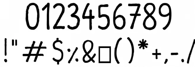 SEBASTIAN INFORMAL Font OTHER CHARS