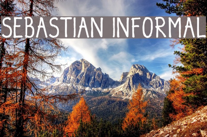 SEBASTIAN INFORMAL Font examples