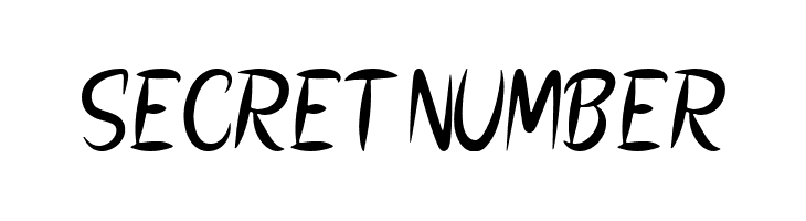 SECRET NUMBER  免费字体下载