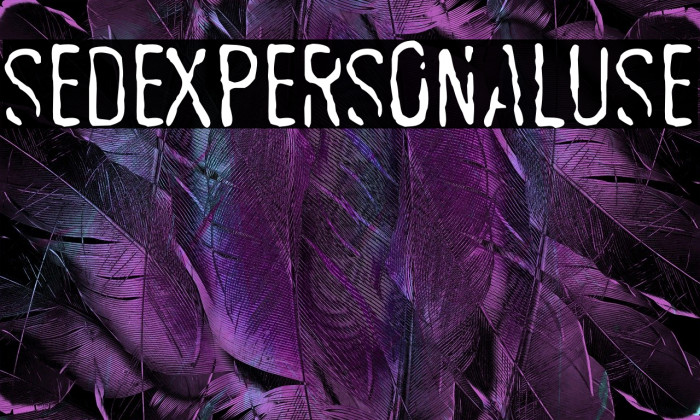 SEDEXPERSONALUSE 字体 examples