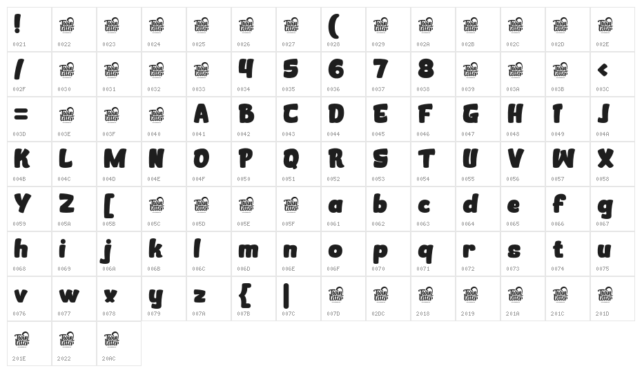 SEDIFO-Regular Character Map