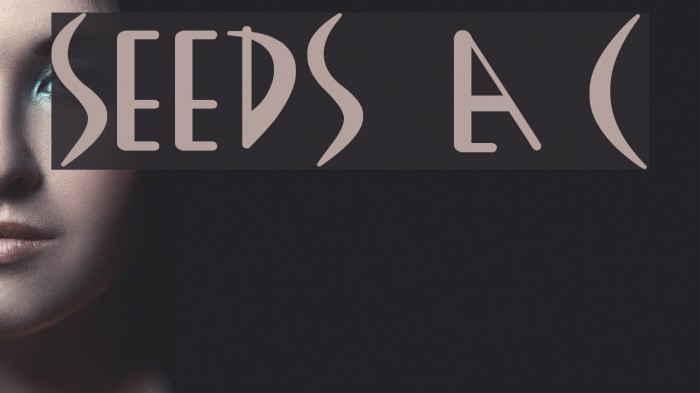 SEEDS by Agent C Font examples