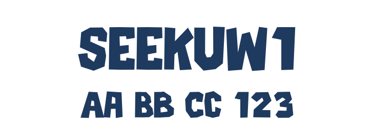SEEKUW1 Font Preview