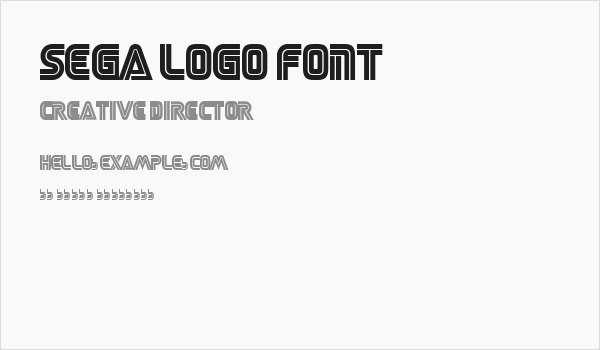 SEGA LOGO FONT Business Card