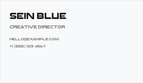 SEIN BLUE Business Card