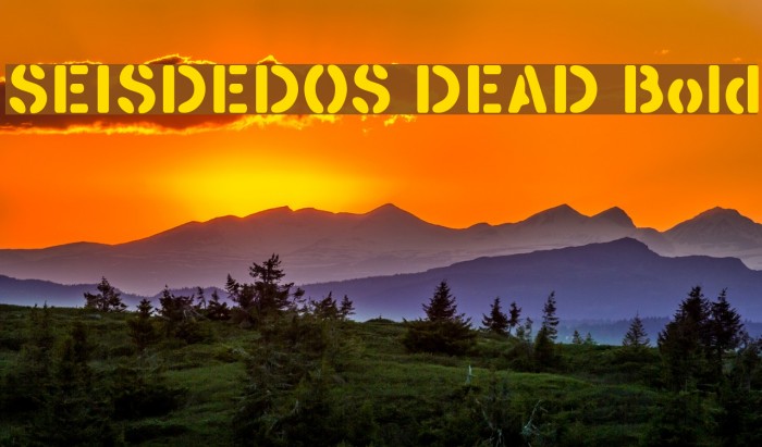 SEISDEDOS DEAD Bold Font examples
