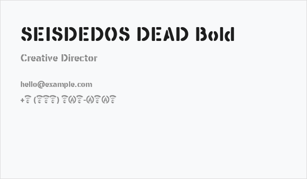 SEISDEDOS DEAD Bold Business Card