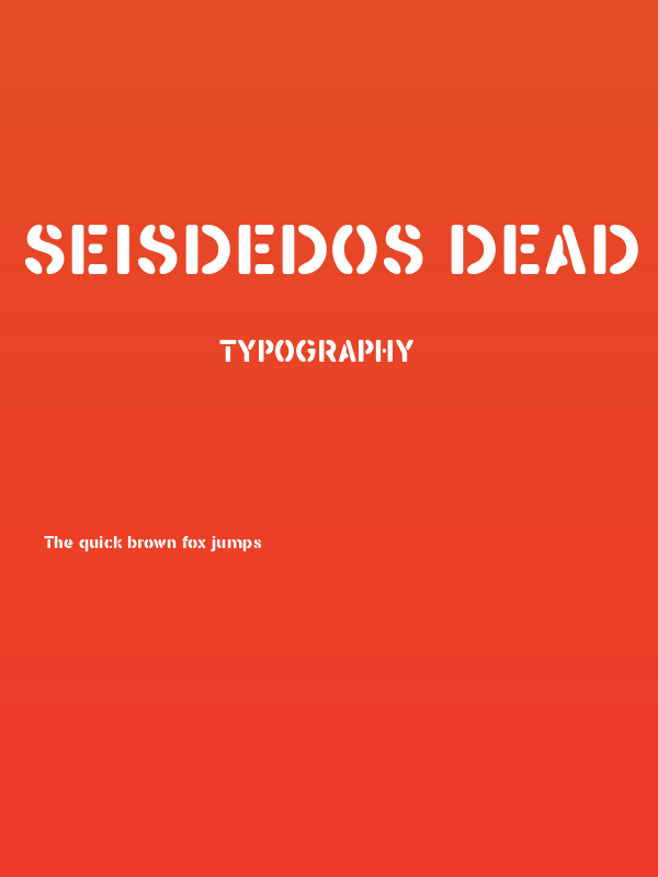 SEISDEDOS DEAD Bold Poster