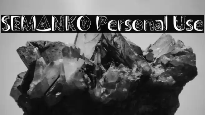 SEMANKO Personal Use Font examples