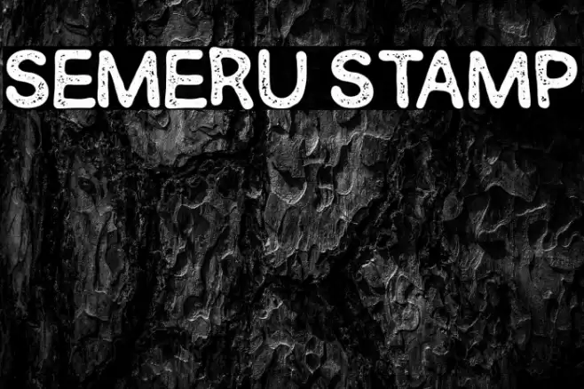 SEMERU Stamp Font examples