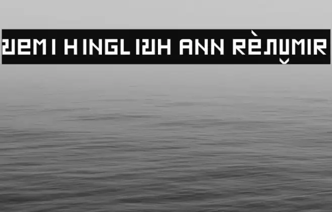 SEMI HINGLISH ANN Regular Font examples