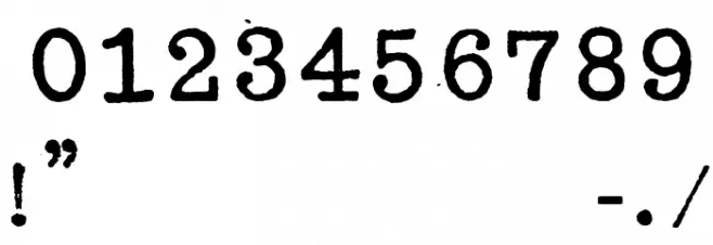 SENTA Schreibmaschine Demo Font OTHER CHARS